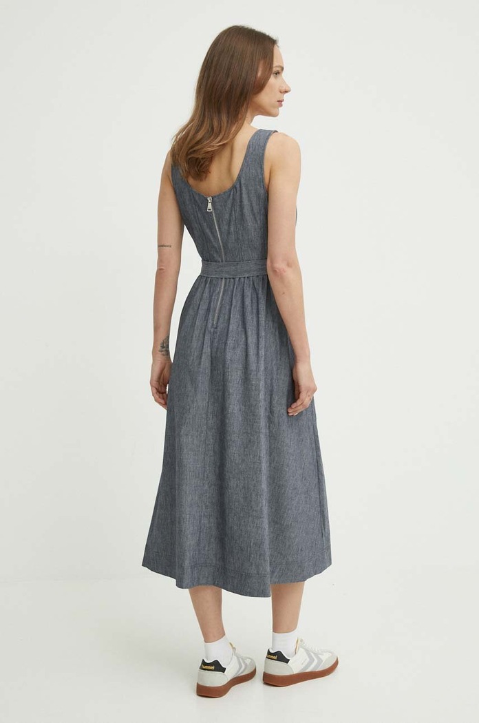 Oblečení Šaty s příměsí lnu Dkny DD4B5715 šedá