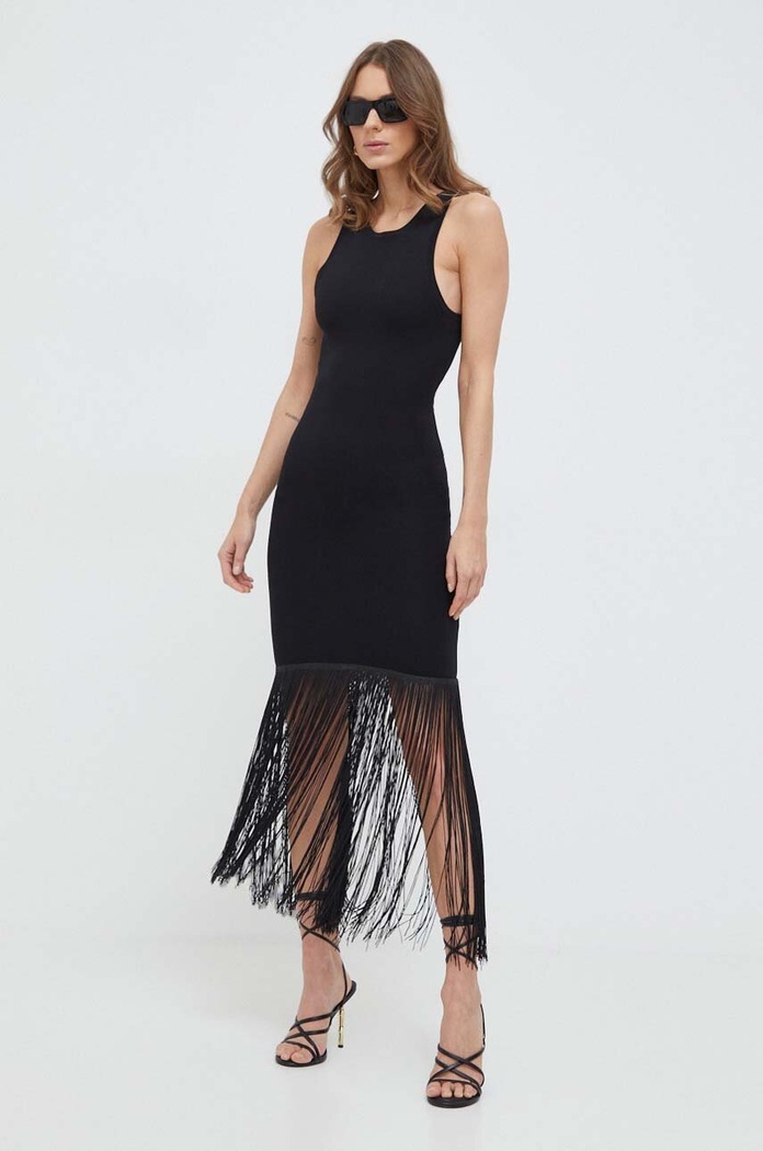 Obleka Bardot Pletenina črna 59036DB.BLACK