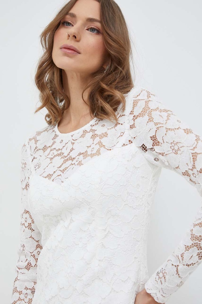 Bardot rochie bej 59148DB.WHITE