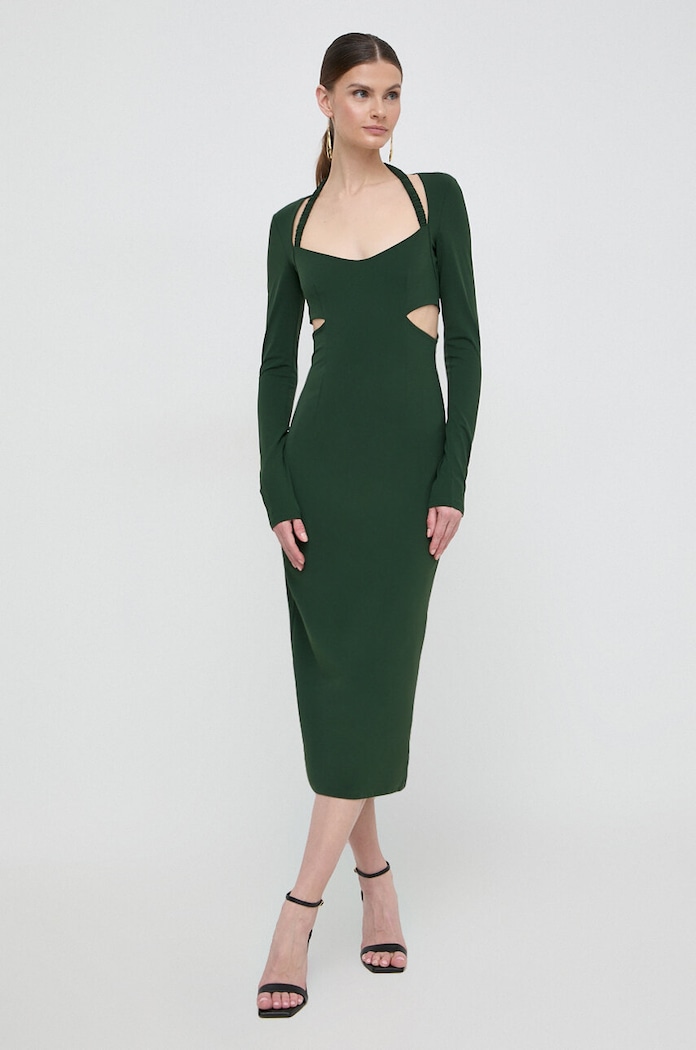 Patrizia Pepe sukienka z elastanem zielony 8A1256.J129
