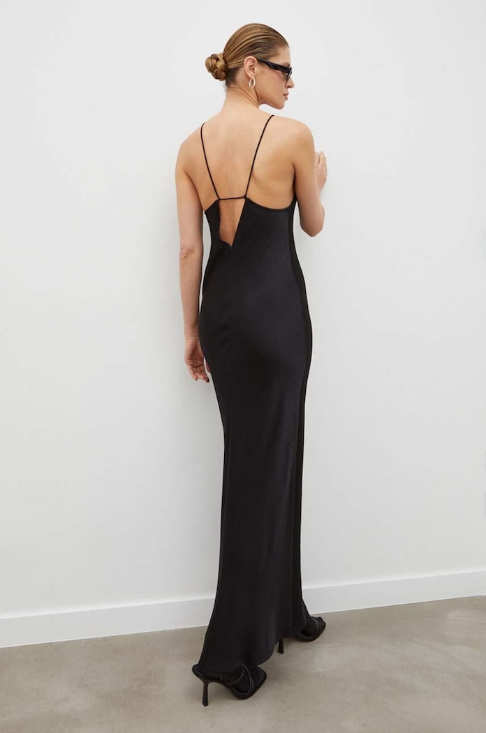 Φόρεμα 2NDDAY2ND Neoma TT - Satin Ease στρογγυλό μαύρο 2239125250