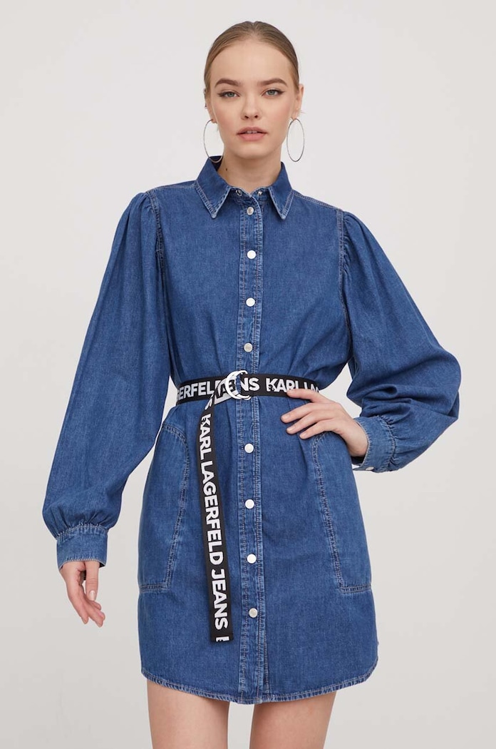 Karl Lagerfeld Jeans rochie din denim 240J1307 albastru SS24