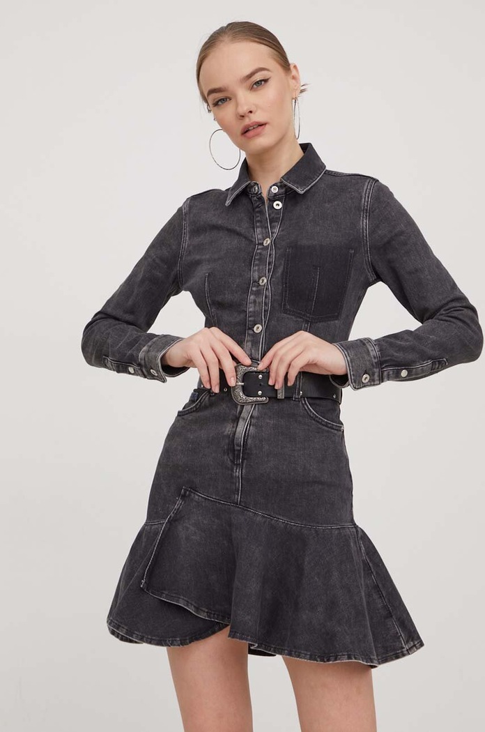 Karl Lagerfeld Jeans rochie din denim 240J1311 gri SS24