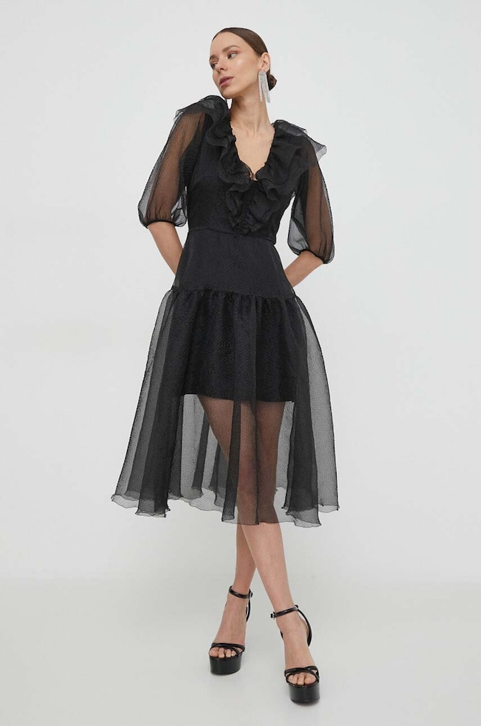 Custommade rochie midi negru 999344483