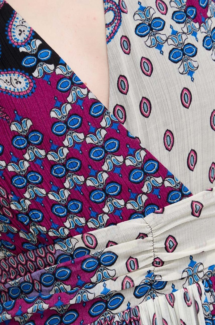 BA&SH rochie din amestec de matase 1E24BOSS multicolor