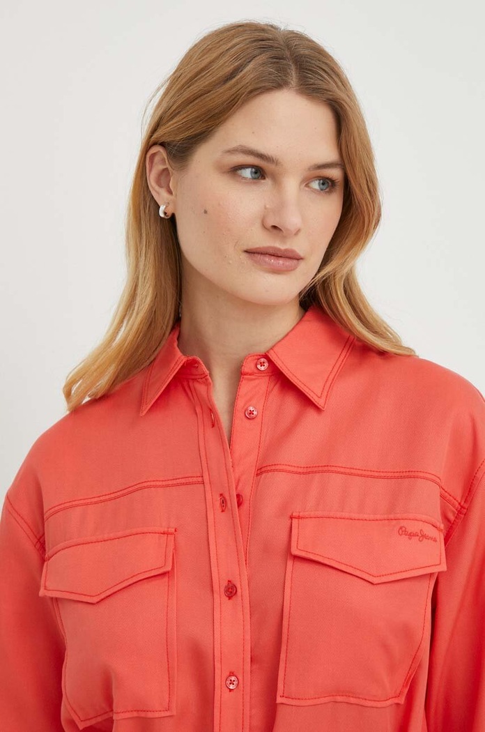 Pepe Jeans sukienka Beate czerwony PL953443