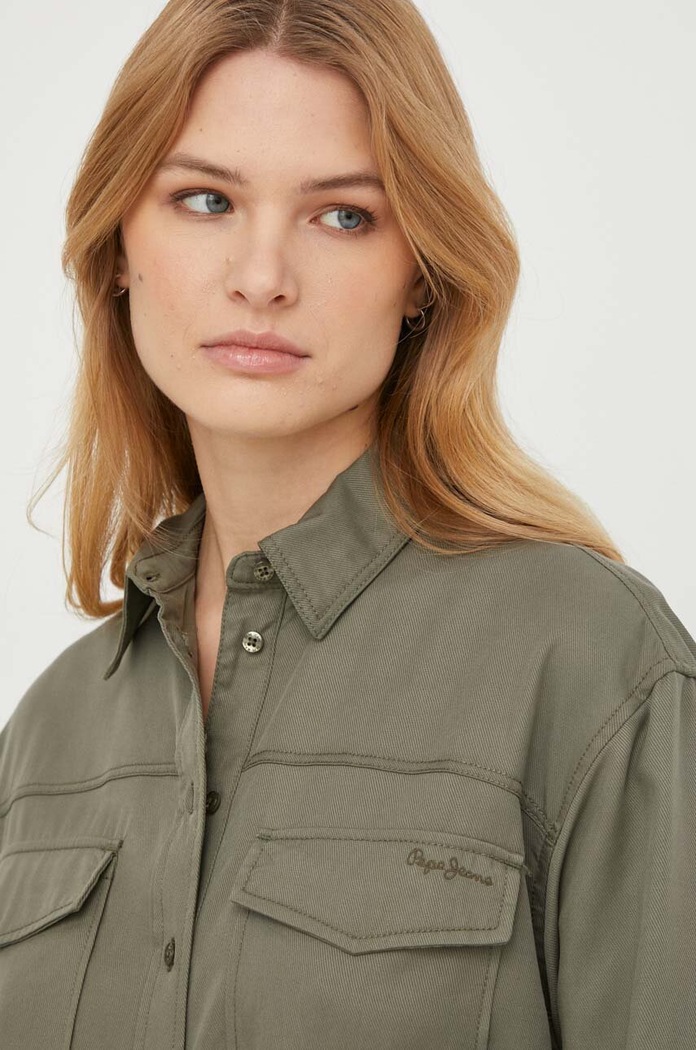 Pepe Jeans rochie Beate verde PL953443