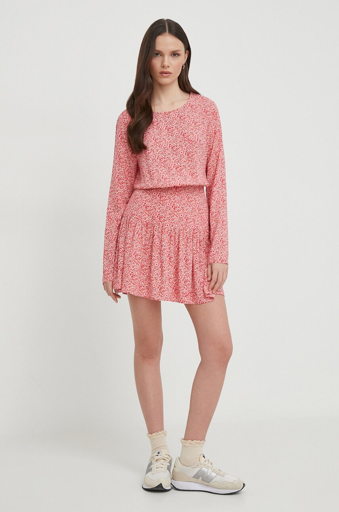 Pepe Jeans rochie BRITNEY mini rosu PL953446