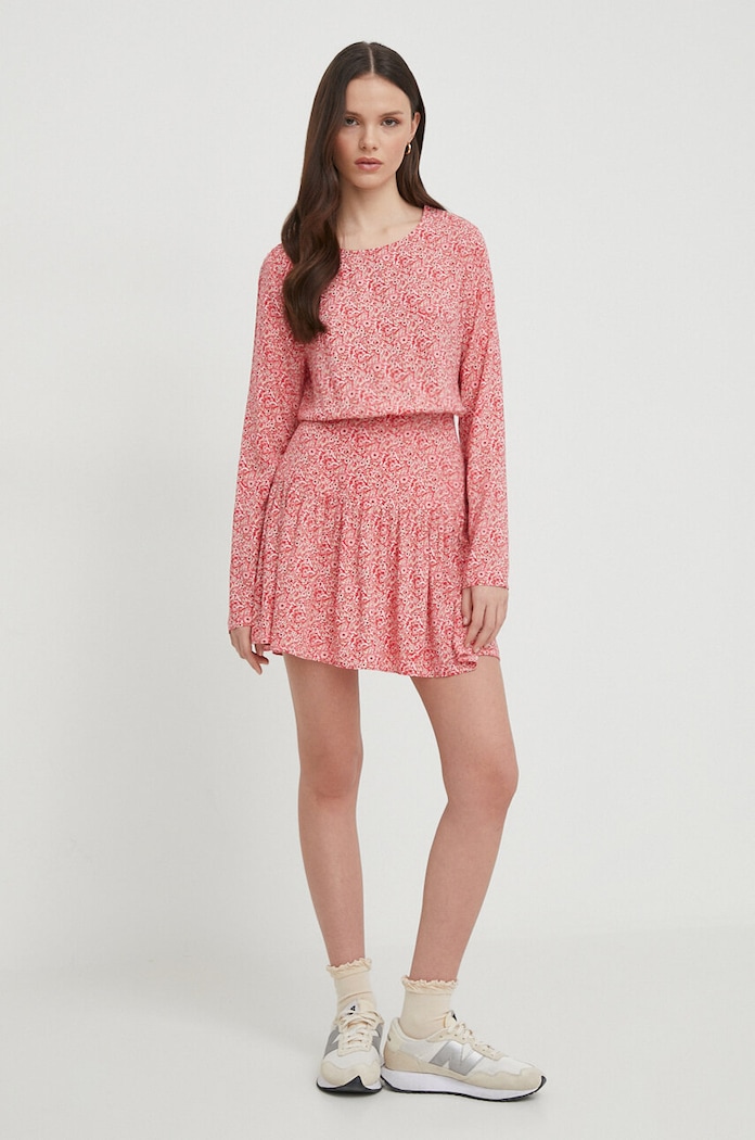 Pepe Jeans rochie BRITNEY mini rosu PL953446