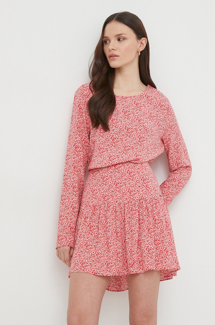 Pepe Jeans rochie BRITNEY rosu PL953446