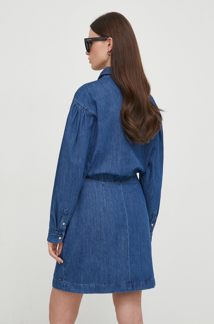 Odzież Pepe Jeans sukienka jeansowa JULIE PL953449 granatowy
