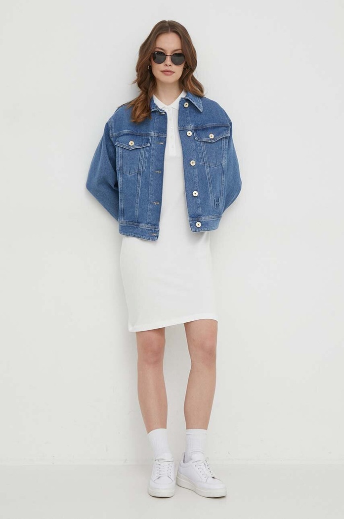Φόρεμα Tommy Hilfiger WW0WW37853 μπεζ SS24