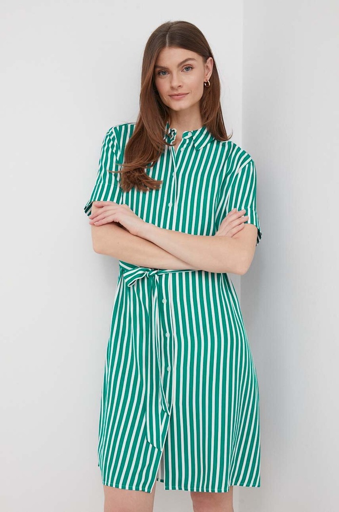 Šaty Tommy Hilfiger mini zelená WW0WW41613