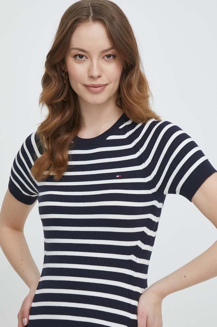 Šaty Tommy Hilfiger námořnická modř WW0WW42461