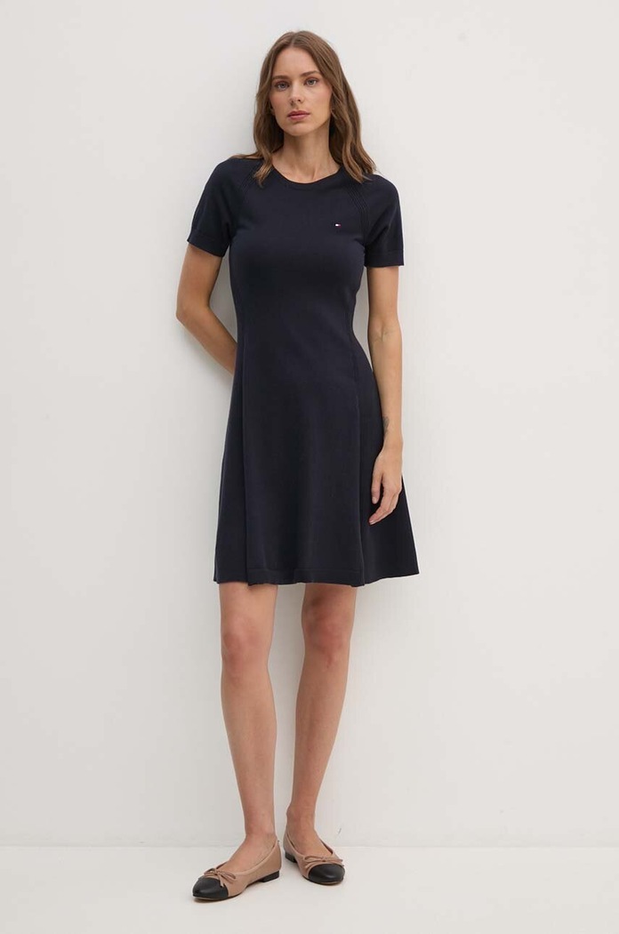 Šaty Tommy Hilfiger WW0WW42461 námořnická modř AW24
