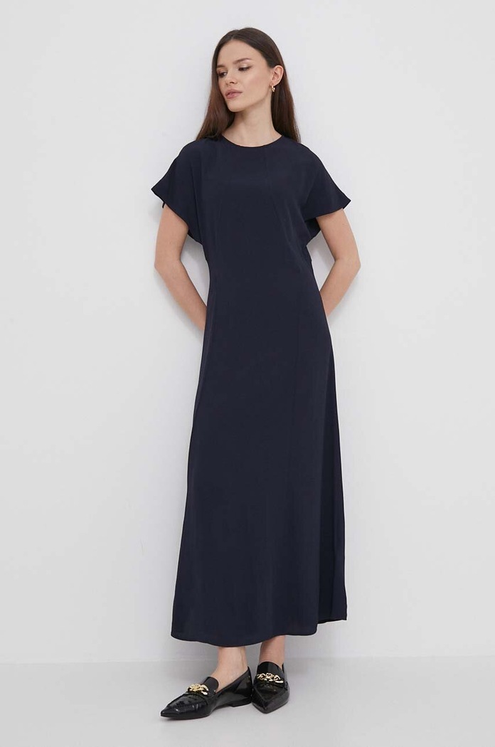 Tommy Hilfiger rochie maxi bleumarin WW0WW41869