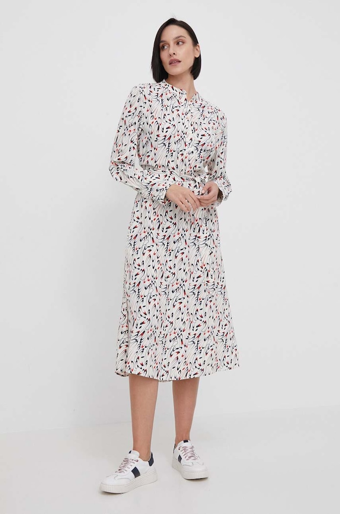 Šaty Tommy Hilfiger midi vícebarevná WW0WW41904