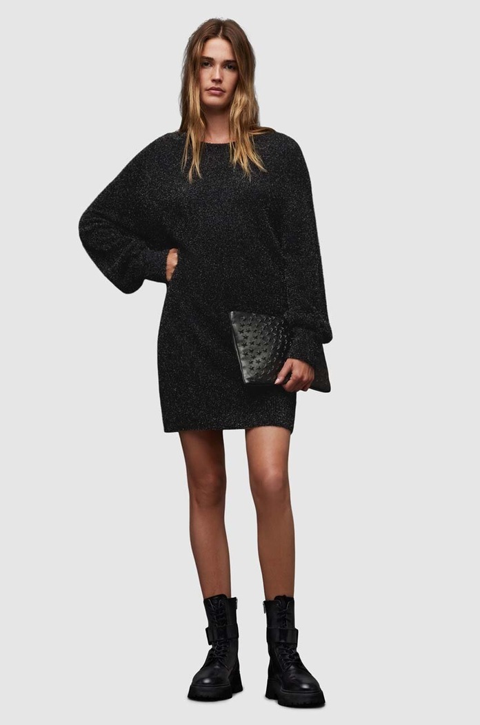 Šaty AllSaints Dazzle WD267X černá