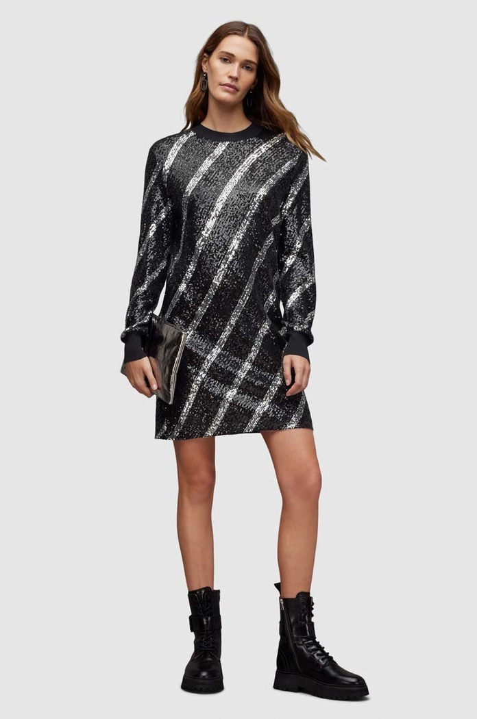 Šaty AllSaints Juela mini černá WD275Z