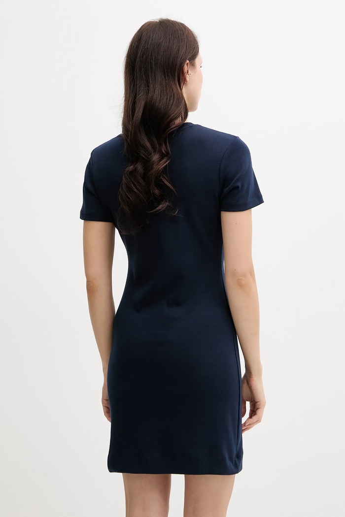 Odzież Tommy Hilfiger sukienka bawełniana WW0WW42721 niebieski