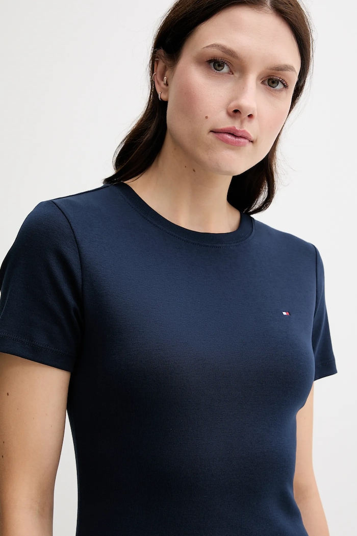 Tommy Hilfiger sukienka bawełniana niebieski WW0WW42721