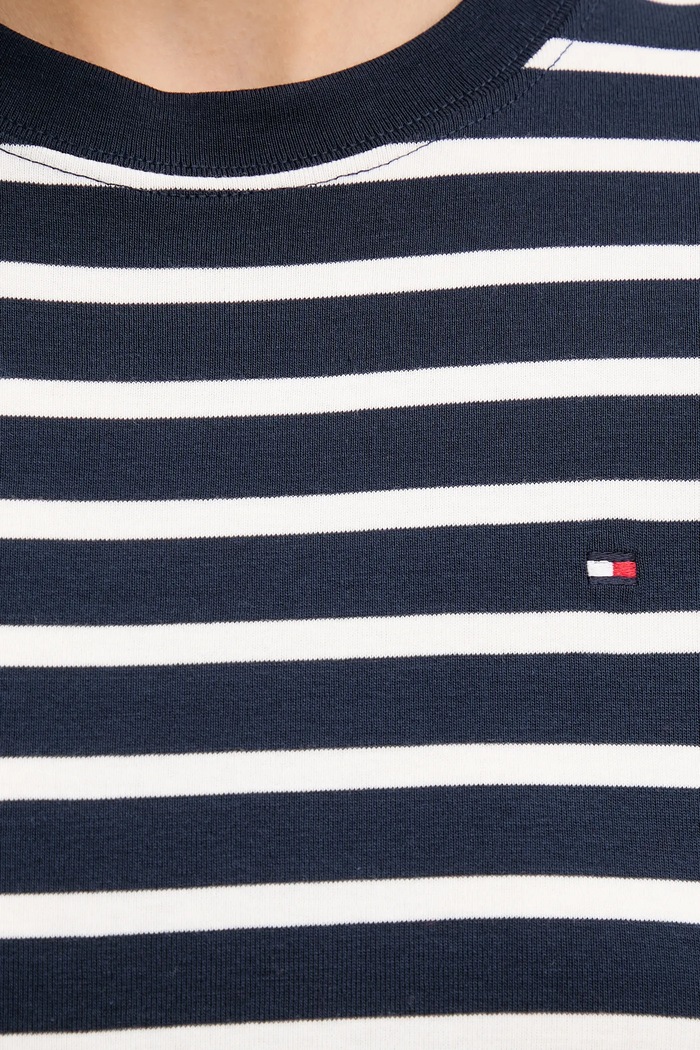 Bombažna obleka Tommy Hilfiger WW0WW42721 mornarsko modra