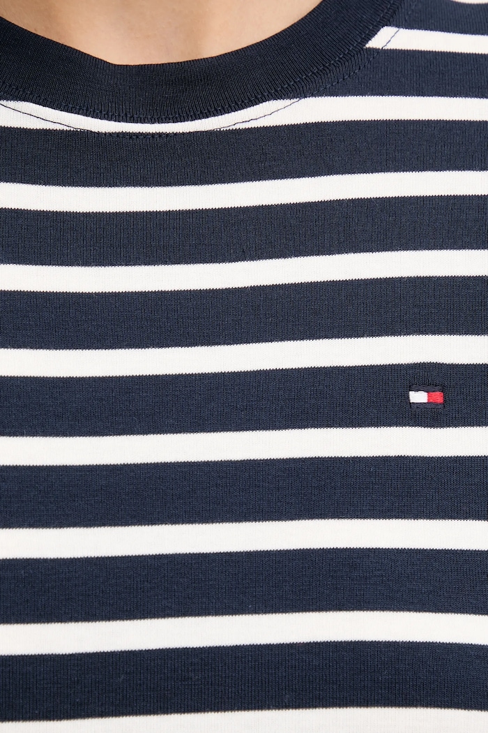 Bombažna obleka Tommy Hilfiger WW0WW42721 mornarsko modra