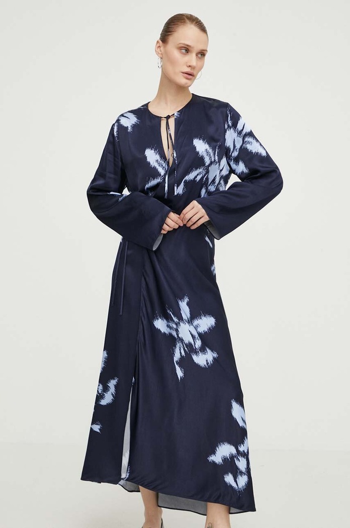 Samsoe Samsoe rochie F24100144 bleumarin SS24