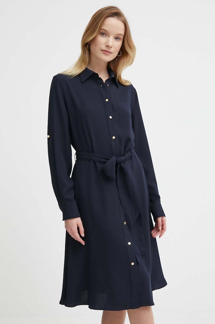 Šaty Lauren Ralph Lauren látka tmavomodrá 200668471