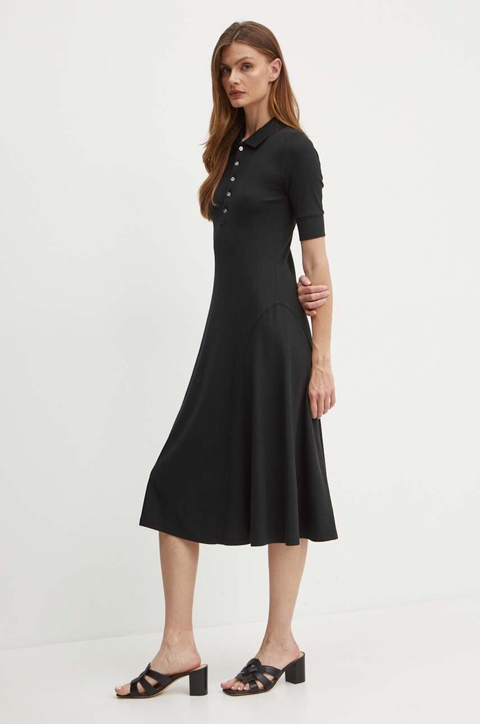 Šaty Lauren Ralph Lauren midi černá 200889071