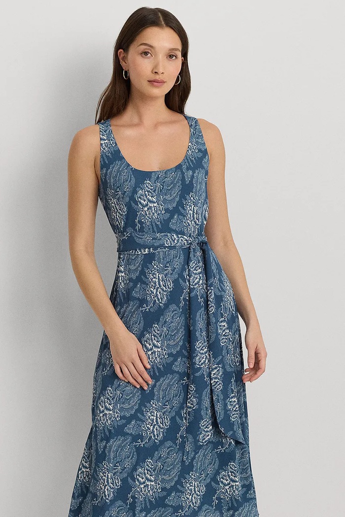 Odzież Lauren Ralph Lauren sukienka 250932704 niebieski