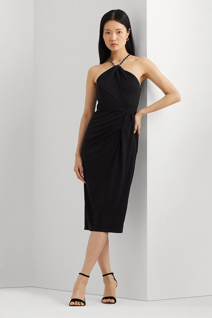 Lauren Ralph Lauren sukienka z elastanem czarny 250933432