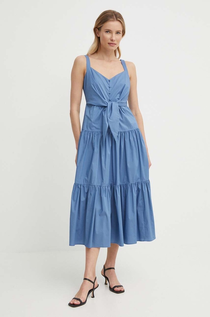 Šaty Lauren Ralph Lauren látka modrá 250933434