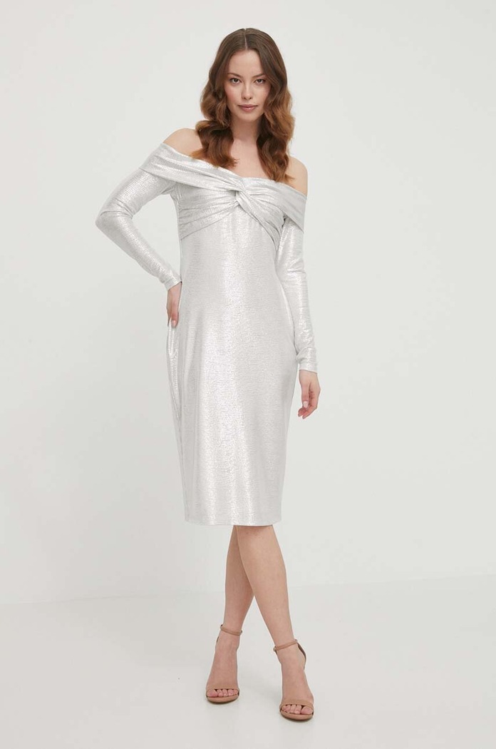 Haljina Lauren Ralph Lauren Planet friendly bež 253932602