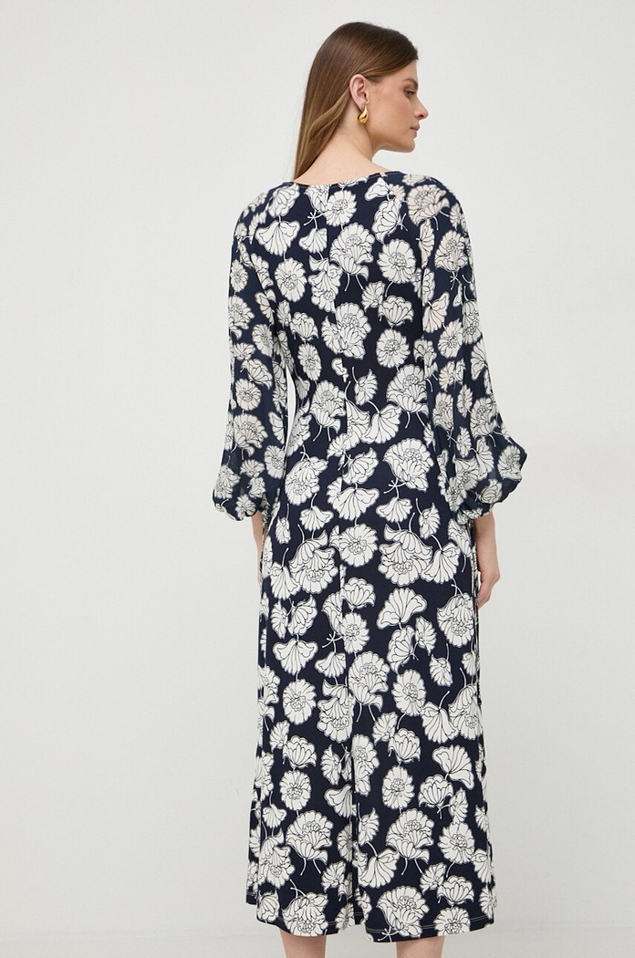 Haljina s dodatkom svile Weekend Max Mara 2415621071600 mornarsko plava SS24