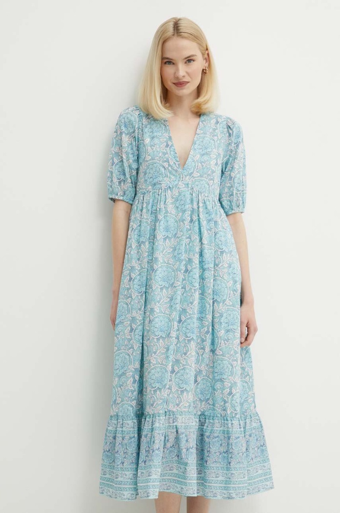 Bavlnené šaty Pepe Jeans MAFALDA PL953479 modrá