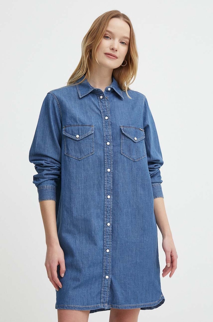 Traper haljina Pepe Jeans MAYA Planet friendly plava PL953509DP5