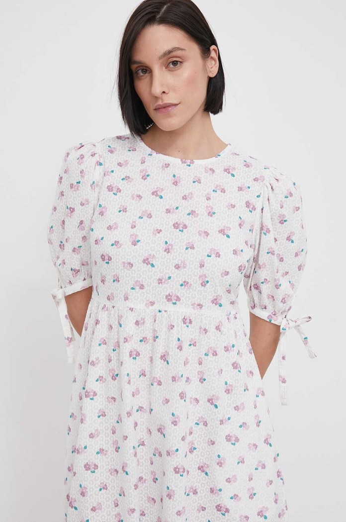 Barbour rochie din bumbac midi multicolor LDR0775