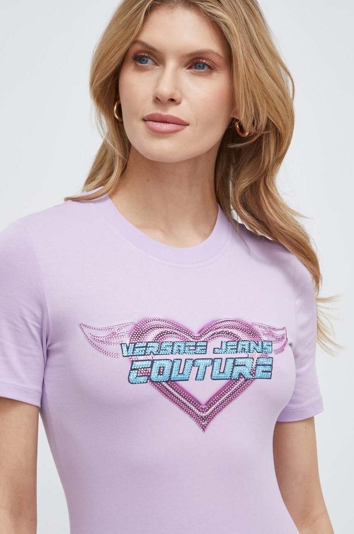Šaty Versace Jeans Couture fialová 76HAOL09.CJ02L