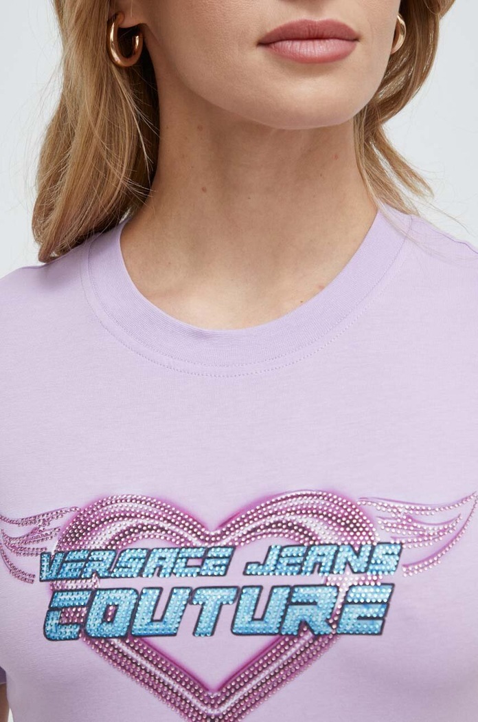Šaty Versace Jeans Couture 76HAOL09.CJ02L fialová