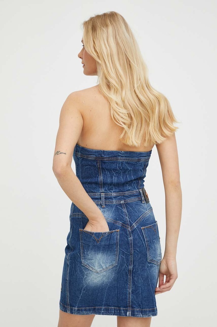 Odzież Versace Jeans Couture sukienka jeansowa 76HAO950.DW009M31 granatowy