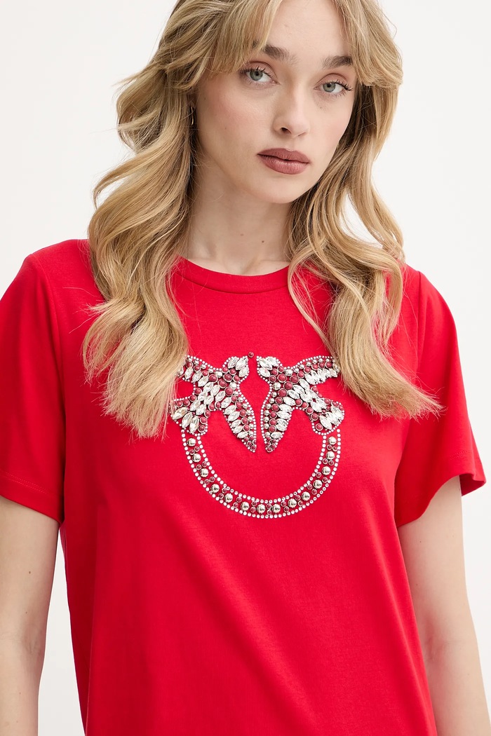 Pinko sukienka bawełniana Answear Exclusive czerwony 103933.A1R7