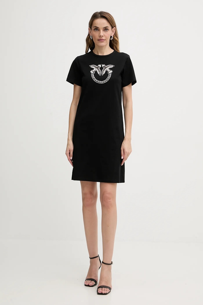 Pinko pamut ruha Answear Exclusive 103933.A1R7 fekete AA00