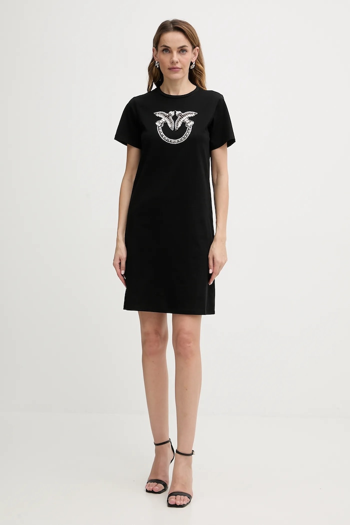 Pinko pamut ruha Answear Exclusive 103933.A1R7 fekete AA00