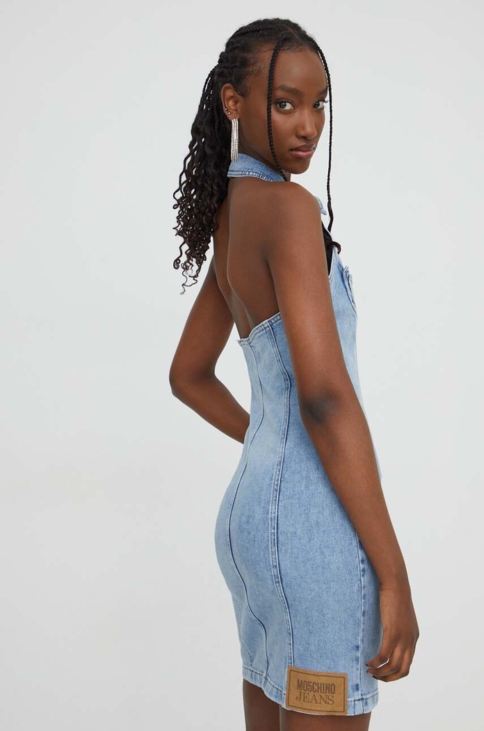 Φόρεμα τζιν Moschino Jeans μπλε 0405.3739