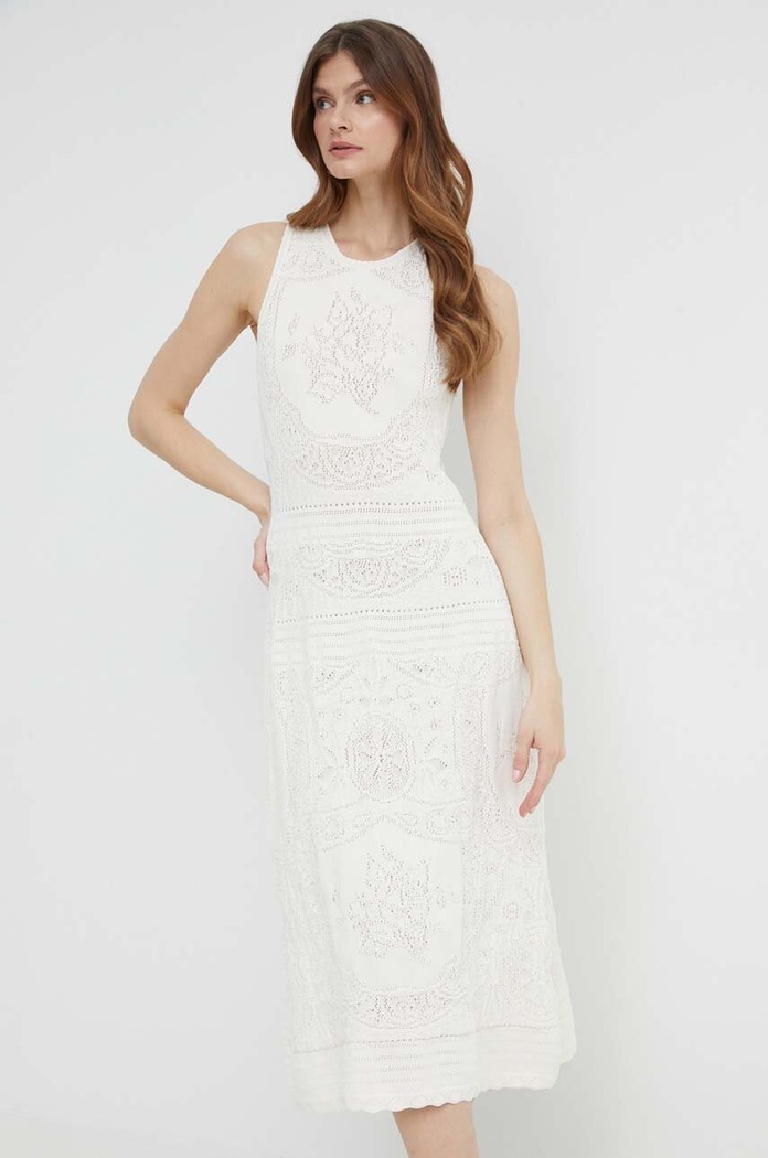 Twinset sukienka casual beżowy 241TT3160