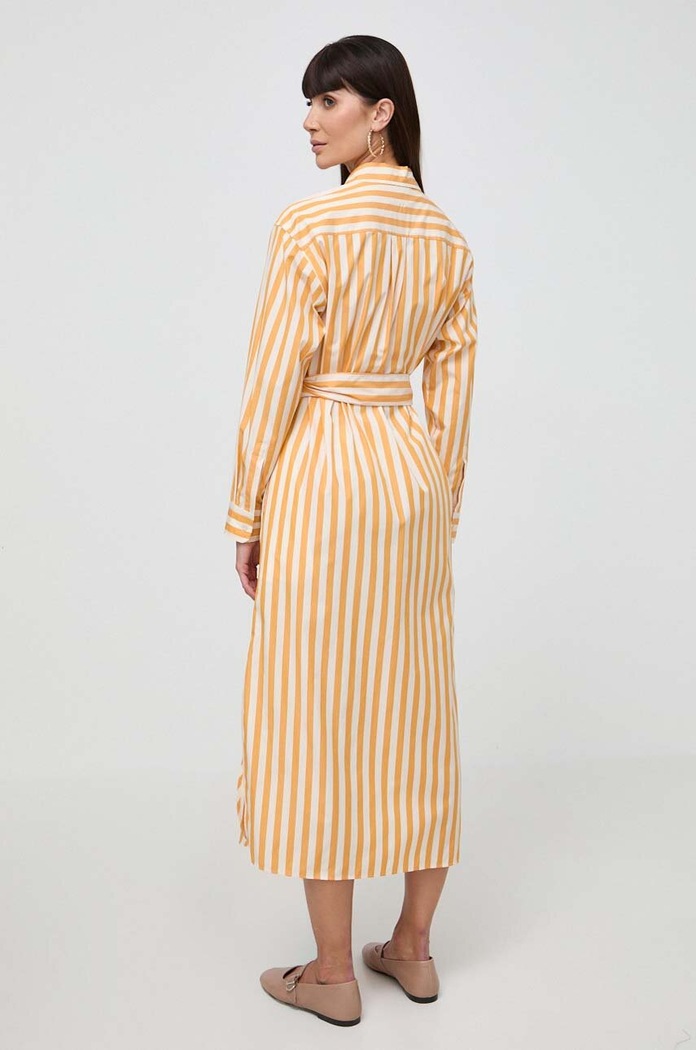 Bavlnené šaty Weekend Max Mara 2415221142600 oranžová SS24