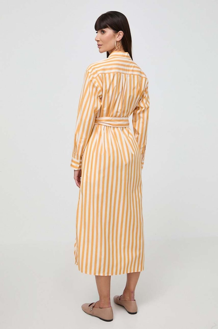 Bavlnené šaty Weekend Max Mara 2415221142600 oranžová SS24