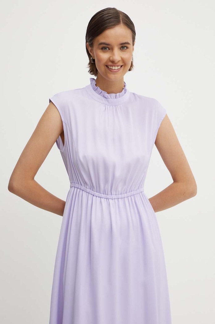 United Colors of Benetton sukienka fioletowy 47CEDV082