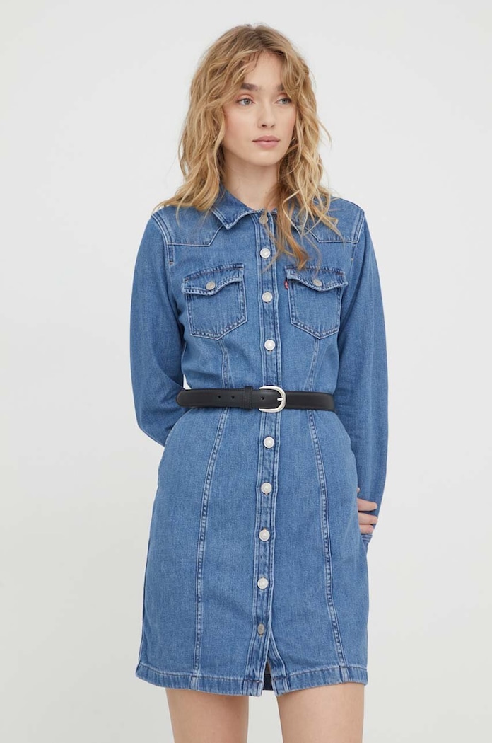 Džínové šaty Levi's A7592 modrá SS25